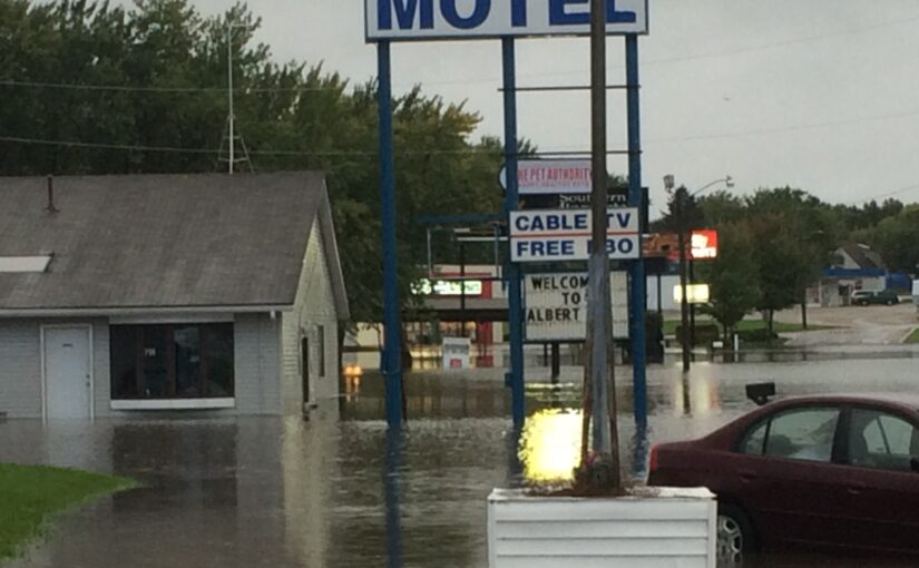 Major flooding at Albert Lea Motel